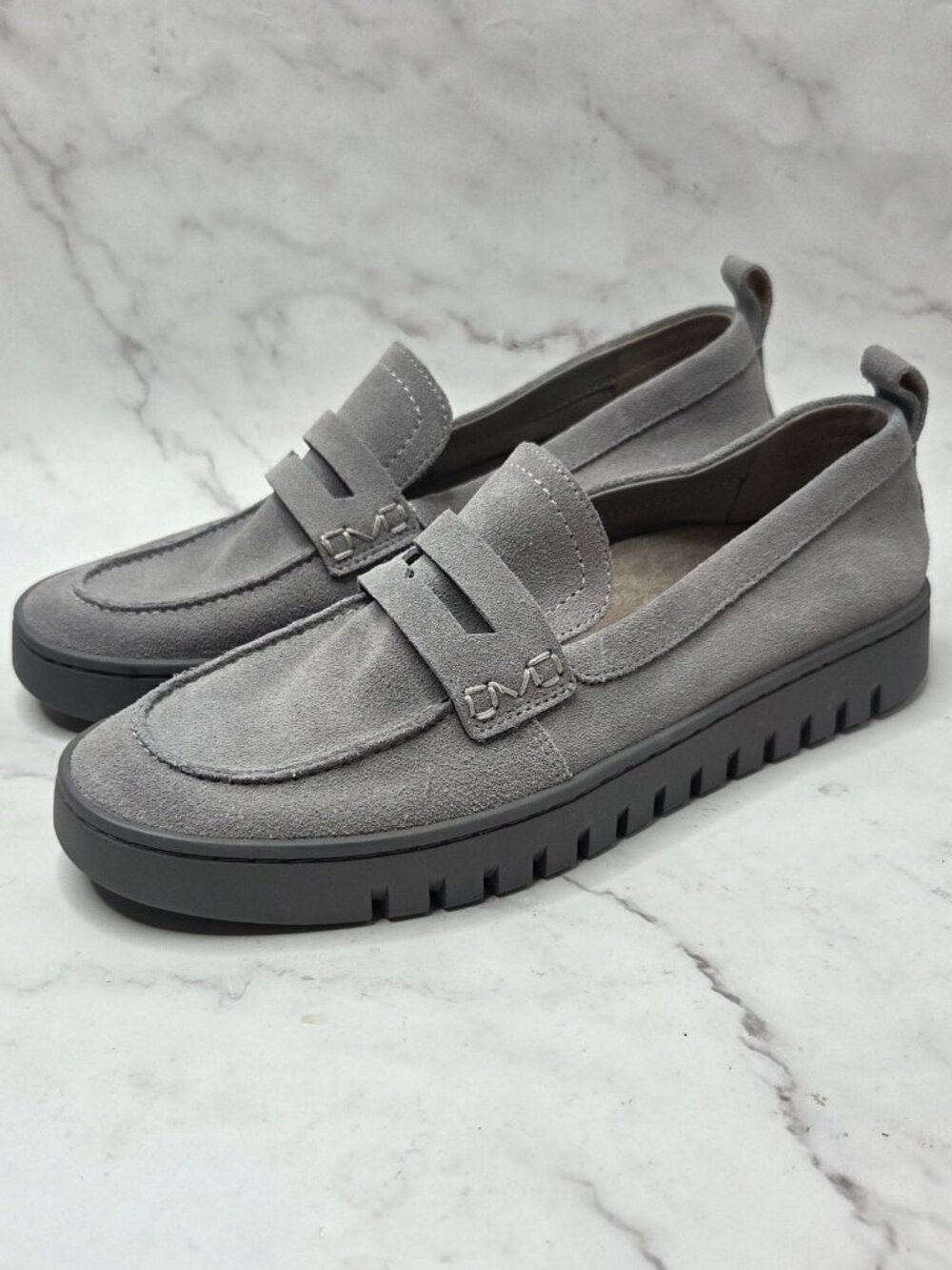 Vionic Uptown Grey Penny Loafers Flats Comfort Career Women's 7.5
